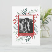 Winter Botanicals Elegantes Weihnachtsfest Foto (Stehend Vorderseite)