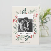 Winter Botanicals Elegantes Weihnachtsfest Foto (Stehend Vorderseite)