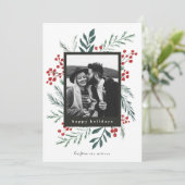 Winter Botanicals Elegantes Weihnachtsfest Foto (Stehend Vorderseite)