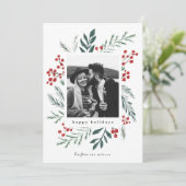 Winter Botanicals Elegantes Weihnachtsfest Foto (Stehend Vorderseite)