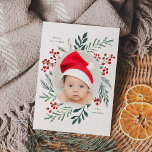 Winter Botanicals Elegantes Weihnachtsgeschenk - F Feiertagskarte<br><div class="desc">Diese individuell gestaltbare Multi-Foto-Urlaubskarte verfügt über elegante, winterfarbene Botanicals, die Ihr Foto wunderschön umrahmen. Ideal für besondere Feiertage wie die ersten Weihnachtsfeiern, Feiertage sparen Termine und Hochzeitsankündigungen danke. Sicher, dass Sie in dieser Feriensaison eine auffällige und stilvolle Erklärung abgeben, das ist ein toller Vorzug! Originelle Kunstwerke von Designer Nicole Barreto....</div>
