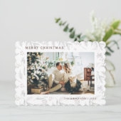 Winter Botanicals Foto Frohe Weihnachtskarte Feiertagskarte (Stehend Vorderseite)