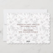 Winter Botanicals Foto Frohe Weihnachtskarte Feiertagskarte (Rückseite)