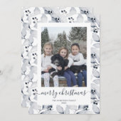 Winter Botanicals Foto Frohe Weihnachtskarten Feiertagskarte (Vorne/Hinten)