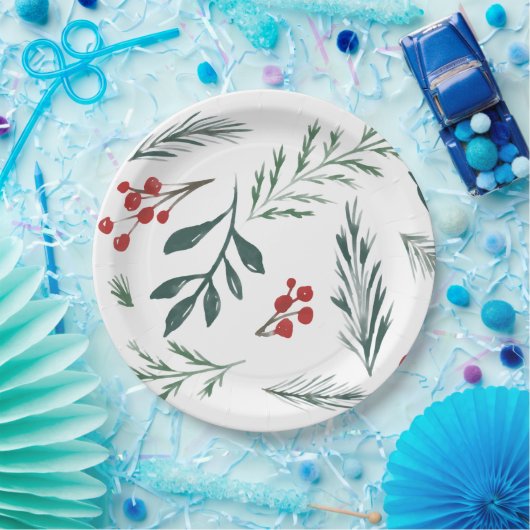 Winter Botanicals Pappteller (Party)