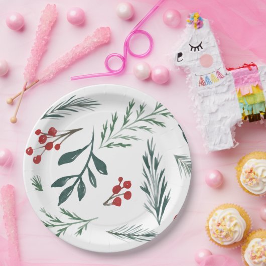 Winter Botanicals Pappteller (Party)