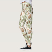 Winter Botanicals & Schneeflocken - Rustikale Feie Leggings (Links)