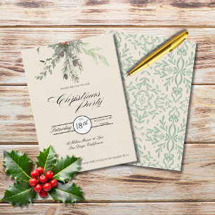 Winter Botanicals Weihnachtsfeier Foliage Party Einladung