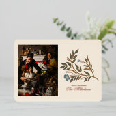 Winter Botanicals Weihnachtsfest Foto Folien Feiertagskarte (Stehend vorne)