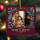 Winter Botanicals Weihnachtsfest Foto Keramikornament