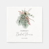 Winter Botanik Serviette (Vorderseite)