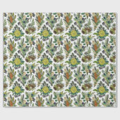 Winter botanisch geschenkpapier (Flach)