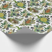 Winter botanisch geschenkpapier (Ecke)