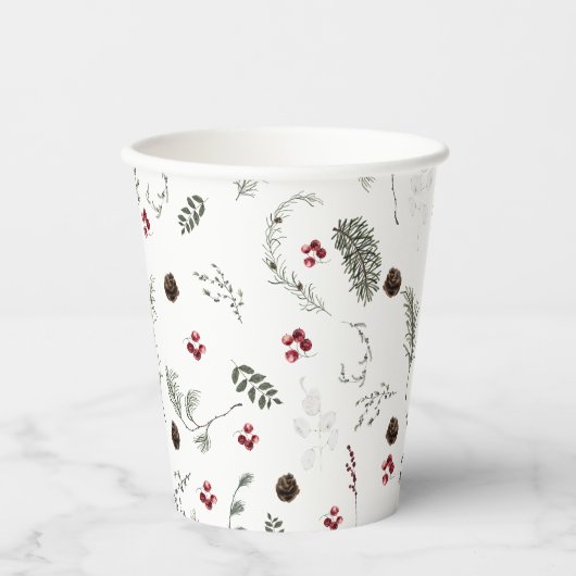 Winter botanisch pappbecher (Vorderseite)