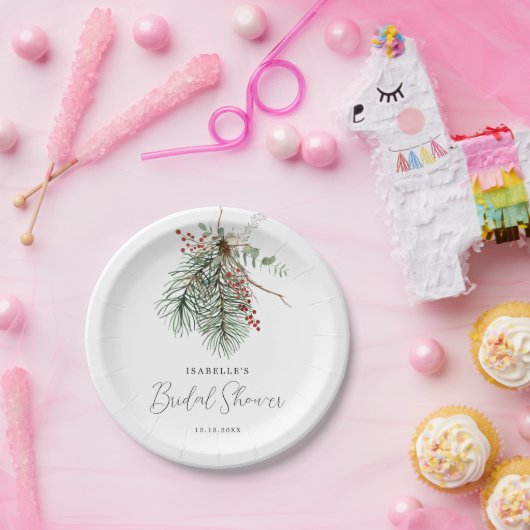 Winter botanisch pappteller (Party)