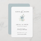 Winter botanisch Save the Date Ankündigung (Vorne/Hinten)