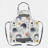 Winter Botanische Abstrakte Schürze mit Individuel (Vorderseite)