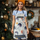 Winter Botanische Abstrakte Schürze mit Individuel
