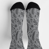 Winter Botanische Crew Socken - Grau (Oben)
