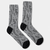 Winter Botanische Crew Socken - Grau (Rechts)