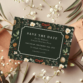 Winter Botanische Festtage Save the Date Feiertagskarte