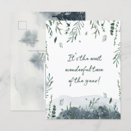 Winter Botanische Grünflächen Weihnachtsfest Foto Feiertagspostkarte