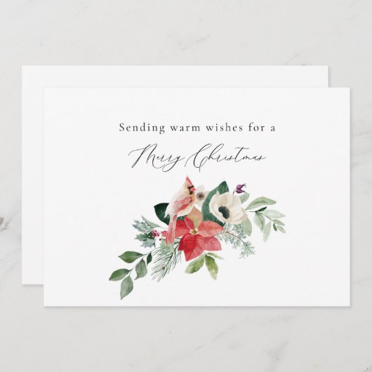 Winter Botanische Landschaft Frohe Weihnachten (Vorne/Hinten)