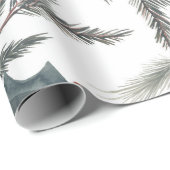 Winter Botanische Pine Berry Wreath Holiday Party Geschenkpapier (Rolleneckpunkt)