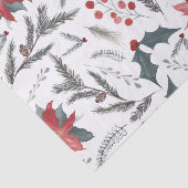 Winter Botanische Pine Berry Wreath Holiday Party Seidenpapier (Ausschnitt)