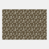 Winter Botanische Wasserfarbe Rosa Blütenfarbe Geschenkpapier Set (Vorderseite 3)