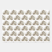 Winter Botanische Wasserfarbe Rosa Blütenfarbe Geschenkpapier Set (Vorderseite)