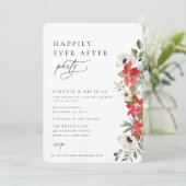 Winter Botanischer Flora glücklich je nach Party Einladung (Stehend Vorderseite)