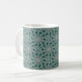 Winter Botanischer Schneeflocken-Becher Kaffeetasse (Vorderseite Links)