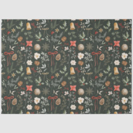 Winter Botanisches Festfest Weihnachten Seidenpapier