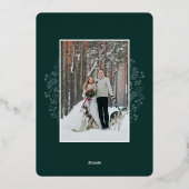 Winter Botanisches Foto Gold Folien Feiertagskarte (Rückseite)