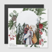 Winter Botanisches Foto Magnetkarte (Vorne/Hinten)