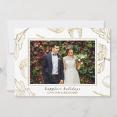 Winter Botanisches Happy Holidays Foto Feiertagskarte (Vorderseite)