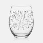 Winter Botanisches, stemless-Weinglas Weinglas Ohne Stiel (Vorderseite)