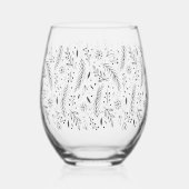 Winter Botanisches, stemless-Weinglas Weinglas Ohne Stiel (Rückseite)