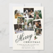 Winter Botanisches Weihnachtsfest - Collage Feiertagskarte (Vorderseite)