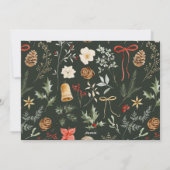 Winter Botanisches Weihnachtsfest - Foto Feiertagskarte (Rückseite)