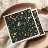 Winter Botanisches Weihnachtsfest - Party Serviette
