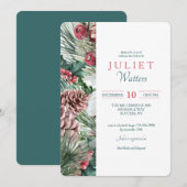 Winter Boughs Bridal Dusche Einladung (Vorne/Hinten)