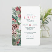Winter Boughs Bridal Dusche Einladung (Stehend Vorderseite)