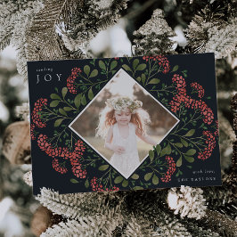 Winter Bouquet | Botanisches Foto Wasserfarbe Feiertagskarte