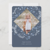 Winter Bouquet | Elegantes Hanukkah-Foto Feiertagskarte (Vorderseite)