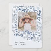 Winter Bouquet | Hanukkah-Foto Feiertagskarte (Vorderseite)