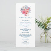 Winter Bouquet Weihnachtsmenü Einladung (Stehend Vorderseite)