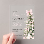 Winter Bow Baby Dusche Acryleinladungen (Insitu (Handheld))