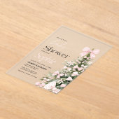 Winter Bow Baby Dusche Acryleinladungen (Ablage )